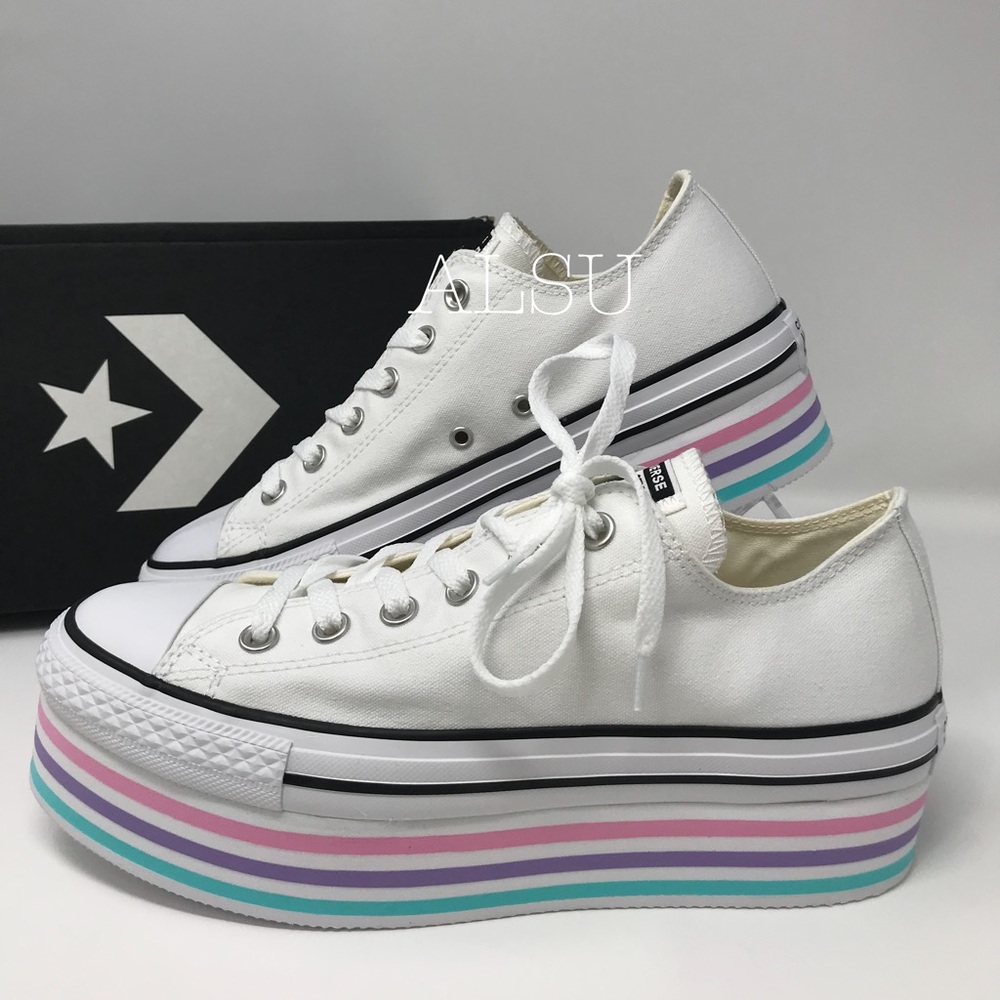 Converse Ctas Platform Layer OX White W AUTHENTIC - Picture 5 of 7